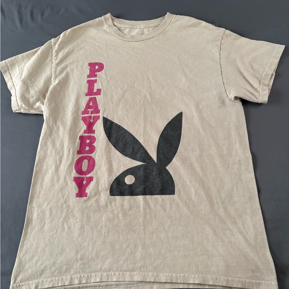 Playboy Graphic Tee - Cream and Black